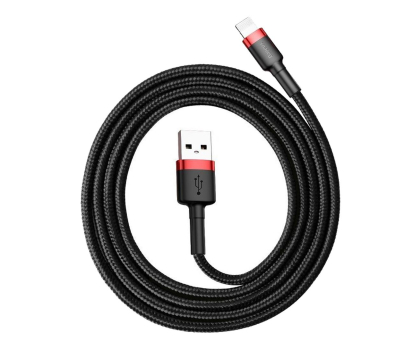 Kabel BASEUS USB-Lightning Cafule 2M czarno-czerwony
